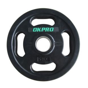 Диск обрезиненный с хватами 20 кг OKPRO OK2009E
