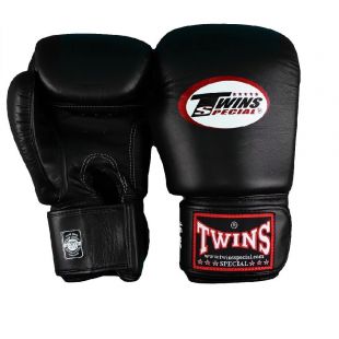 Перчатки боксерские Twins BGVL-3 для муай-тай (черные) 14 oz