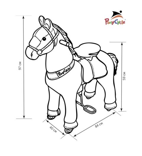 Лошадка Поницикл (Ponycycle) Чернобурка (Ux421) с ручным тормозом